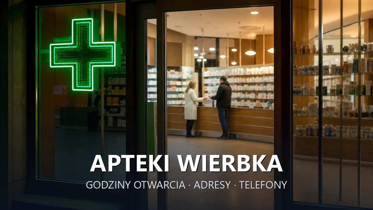 Apteki Wierbka, gmina Pilica, powiat zawierciański - adresy, telefony, godziny otwarcia