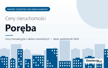 Ceny mieszkań w mieście Poręba — październik 2026