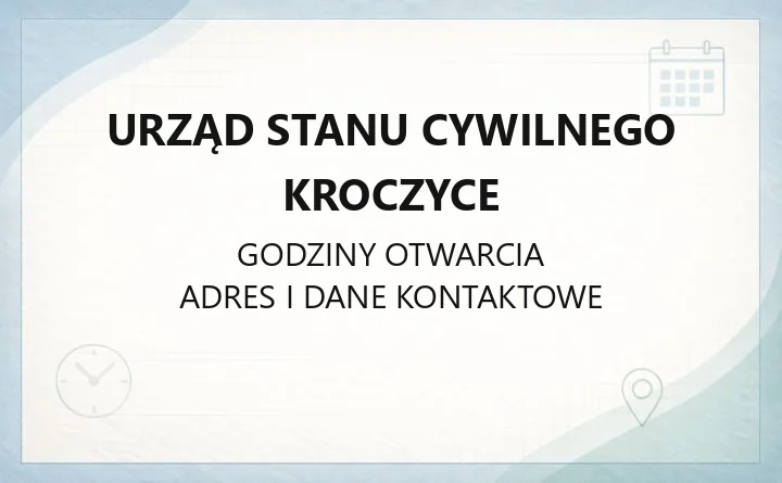 Urząd Stanu Cywilnego Kroczyce - kontakt, adres, dowody osobiste