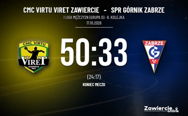 [PIŁKA RĘCZNA] CMC VIRTU VIRET Zawiercie – SPR Górnik Zabrze 50:33 w I Lidze Mężczyzn (Grupa D). Siedem bramek zapasu na półmetku