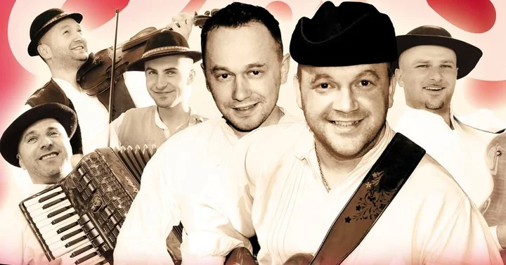 Grafika promocyjna wydarzenia Baciary w Zawierciu — koncert 8 marca 2026