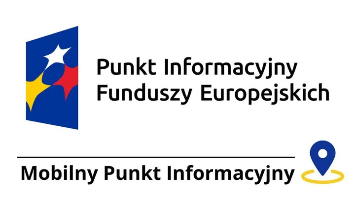 Grafika promocyjna wydarzenia Główny Punkt Informacyjny Funduszy Europejskich w Zawierciu — bezpłatne konsultacje dla przedsiębiorców i projektodawców