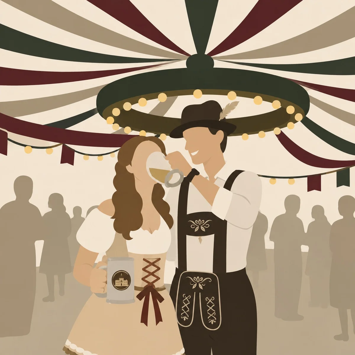 Grafika promocyjna wydarzenia Oktoberfest w Pałacyku – trzy dni zabawy