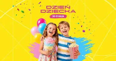 Grafika promocyjna wydarzenia Hawajski Dzień Dziecka w Bramie Jury w Zawierciu. Dwa dni atrakcji w klimacie ALOHA