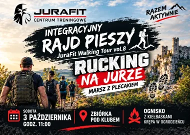 Grafika promocyjna wydarzenia JuraFit Walking Tour vol. 8 – rajd pieszy na Jurze