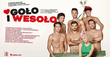 Grafika promocyjna wydarzenia Goło i Wesoło — komedia Teatru Gudejko w Zawierciu