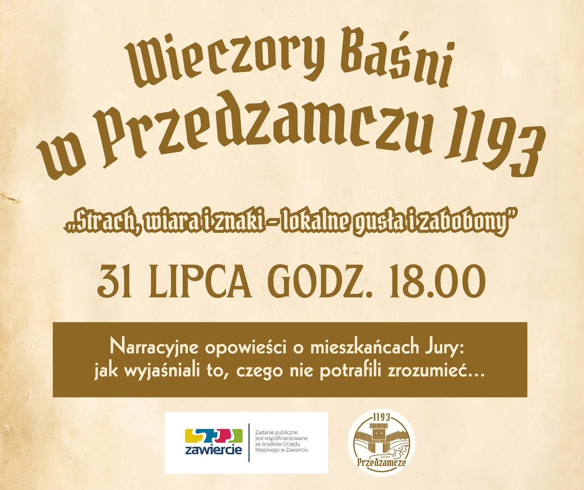 Grafika promocyjna wydarzenia Wieczory baśni - spotkanie II: baśnie Jury