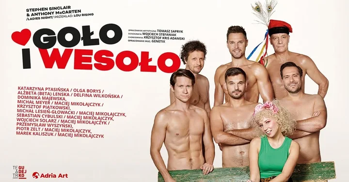 Grafika promocyjna wydarzenia Goło i Wesoło — komedia Teatru Gudejko w Zawierciu