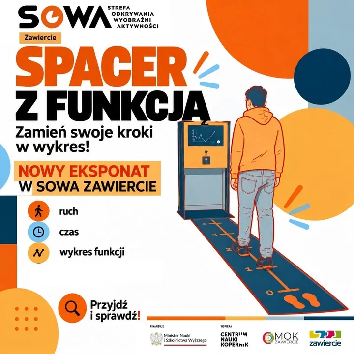 Spacer, który rysuje wykres. Nowy eksponat czeka w SOWA Zawiercie