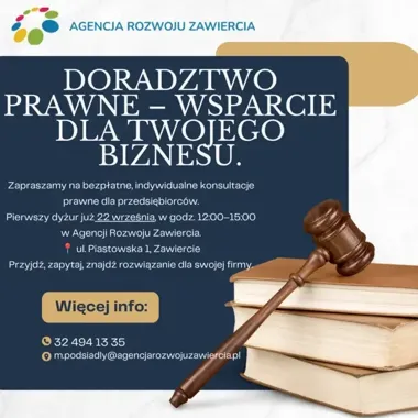 Przedsiębiorcy z Zawiercia dostaną bezpłatną pomoc prawną
