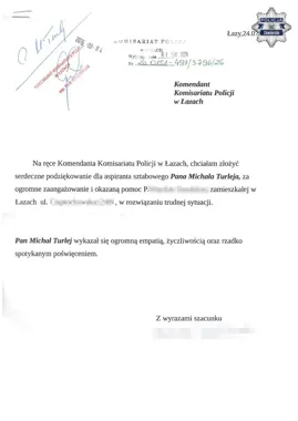 Dzielnicowy z Łaz naprawił groźną usterkę podczas urlopu. Mieszkańcy podziękowali