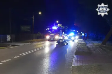 Motocyklista stracił panowanie w Ciągowicach. Policja szuka drugiego uczestnika