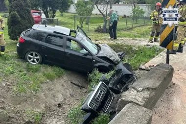Audi skończyło w rowie pod Kleszczową. Mandat był natychmiastowy