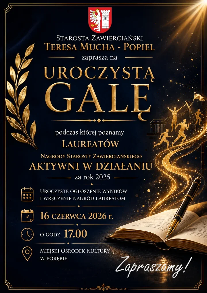 Laureaci nagrody „Aktywni w działaniu” zostaną ogłoszeni podczas gali w Porębie