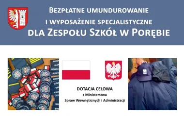 Nowe mundury dla uczniów z Poręby. Jest też sprzęt do zajęć